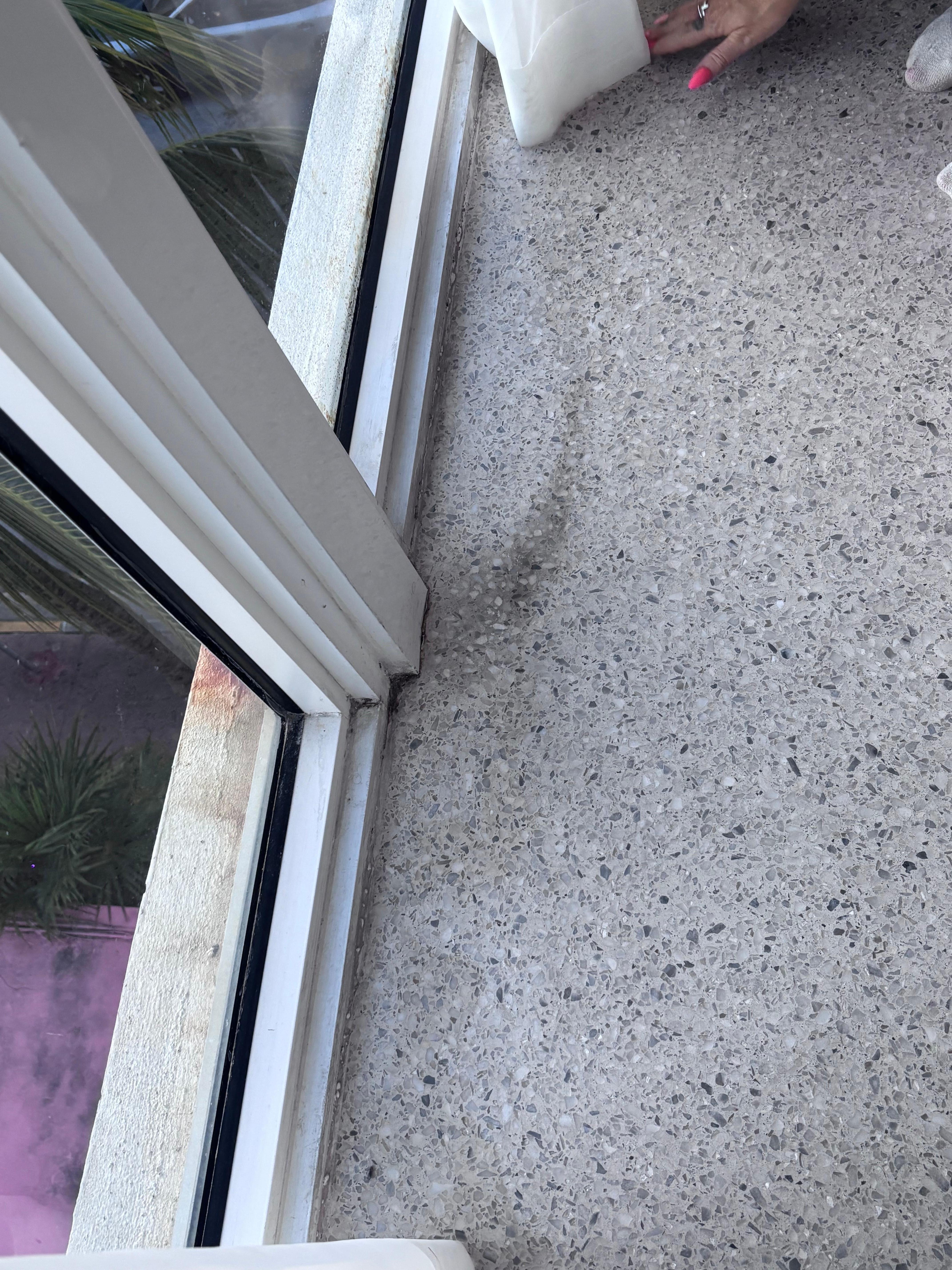 Water ingress along the windows 