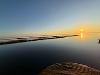 Morning sunrise over the water.