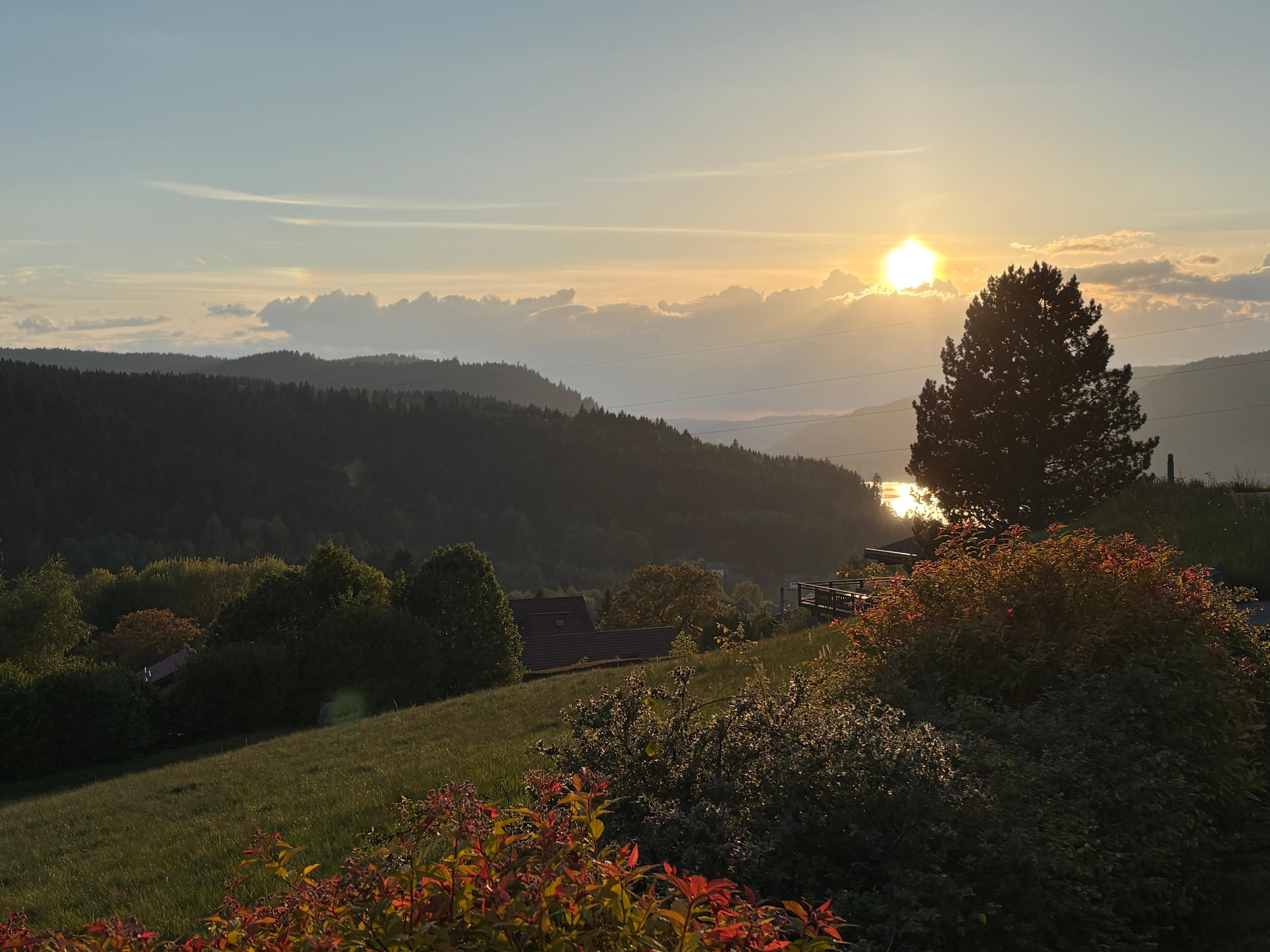 Une vue depuis le chalet, couper le souffle.