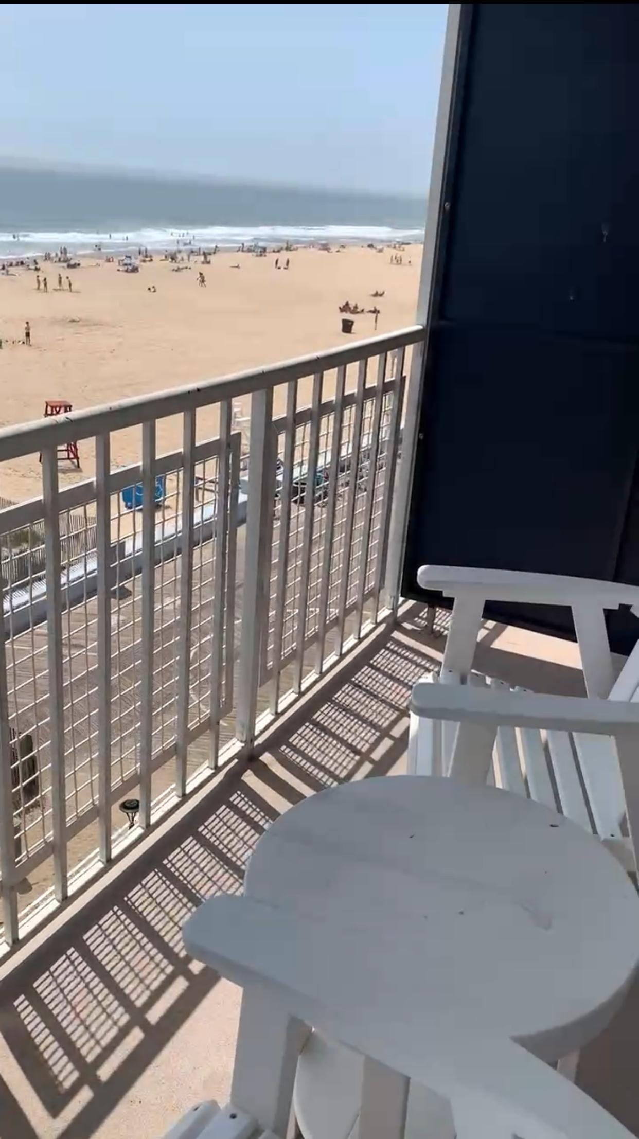 The private balcony from our ocean view suite. We were on the 5th floor.