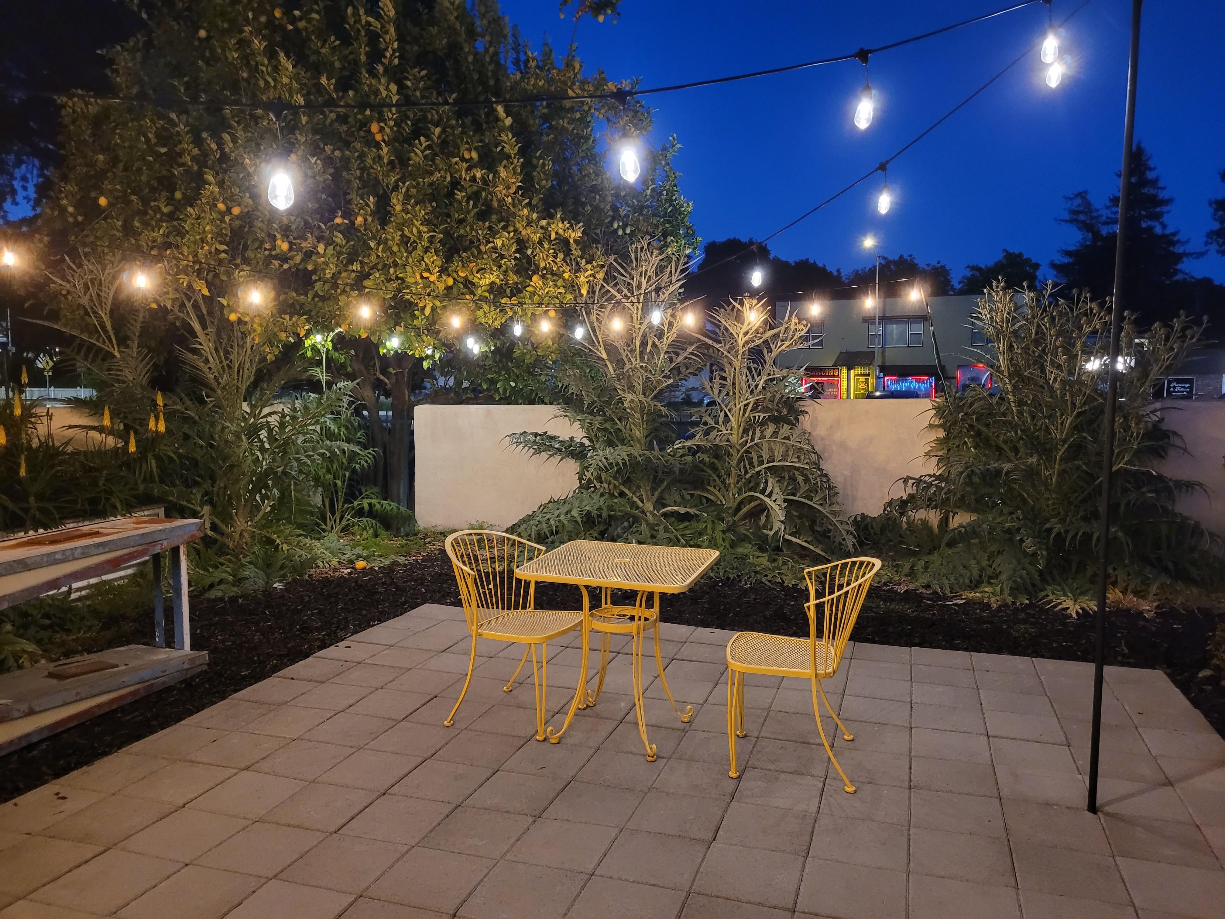 One of several seating areas