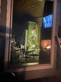 The home being decorated for the holidays was a nice touch.