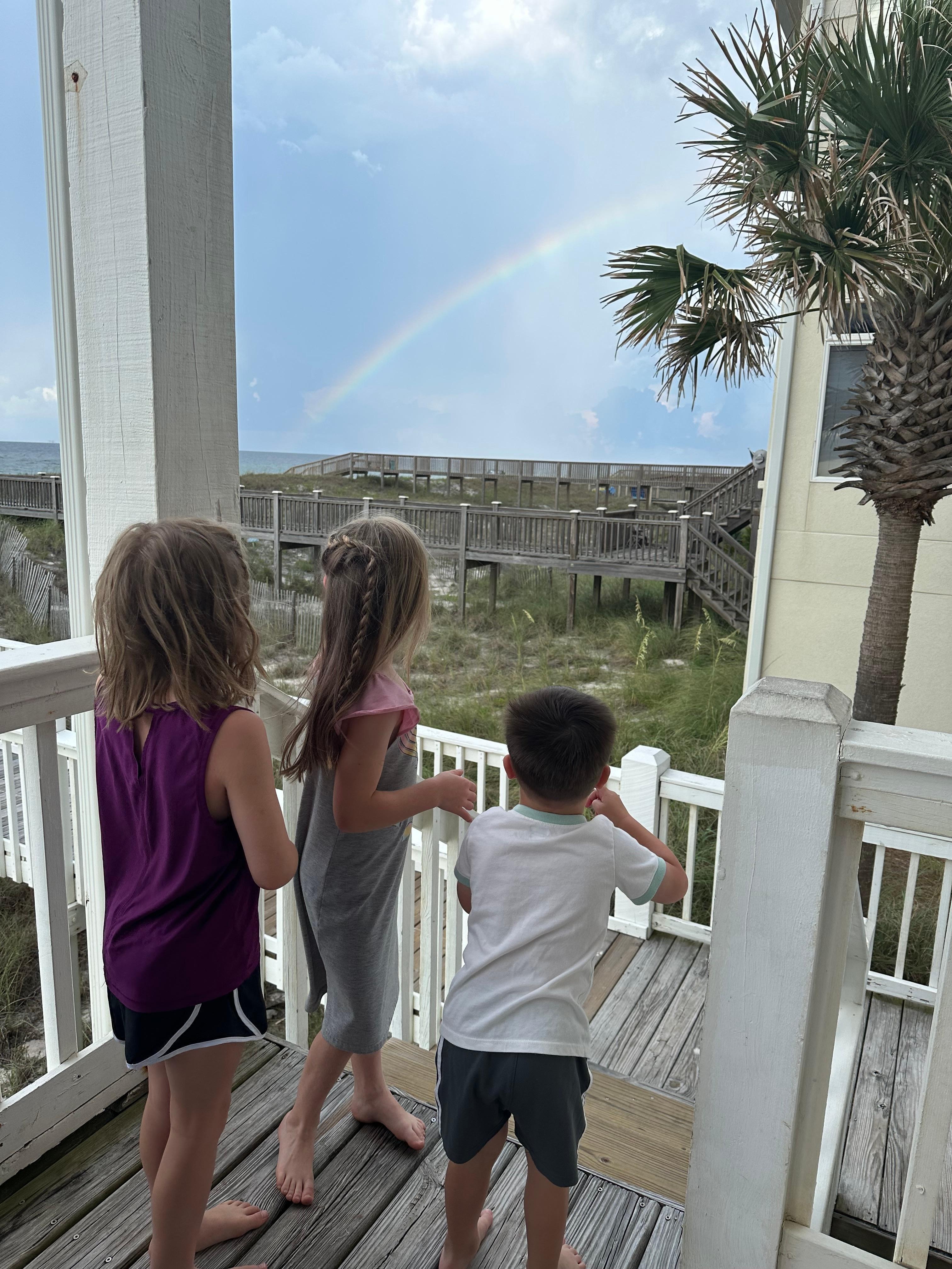 We caught a rainbow! 