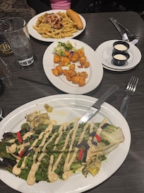 The salad was phenomenal… the curds were good the pasta was disappointing