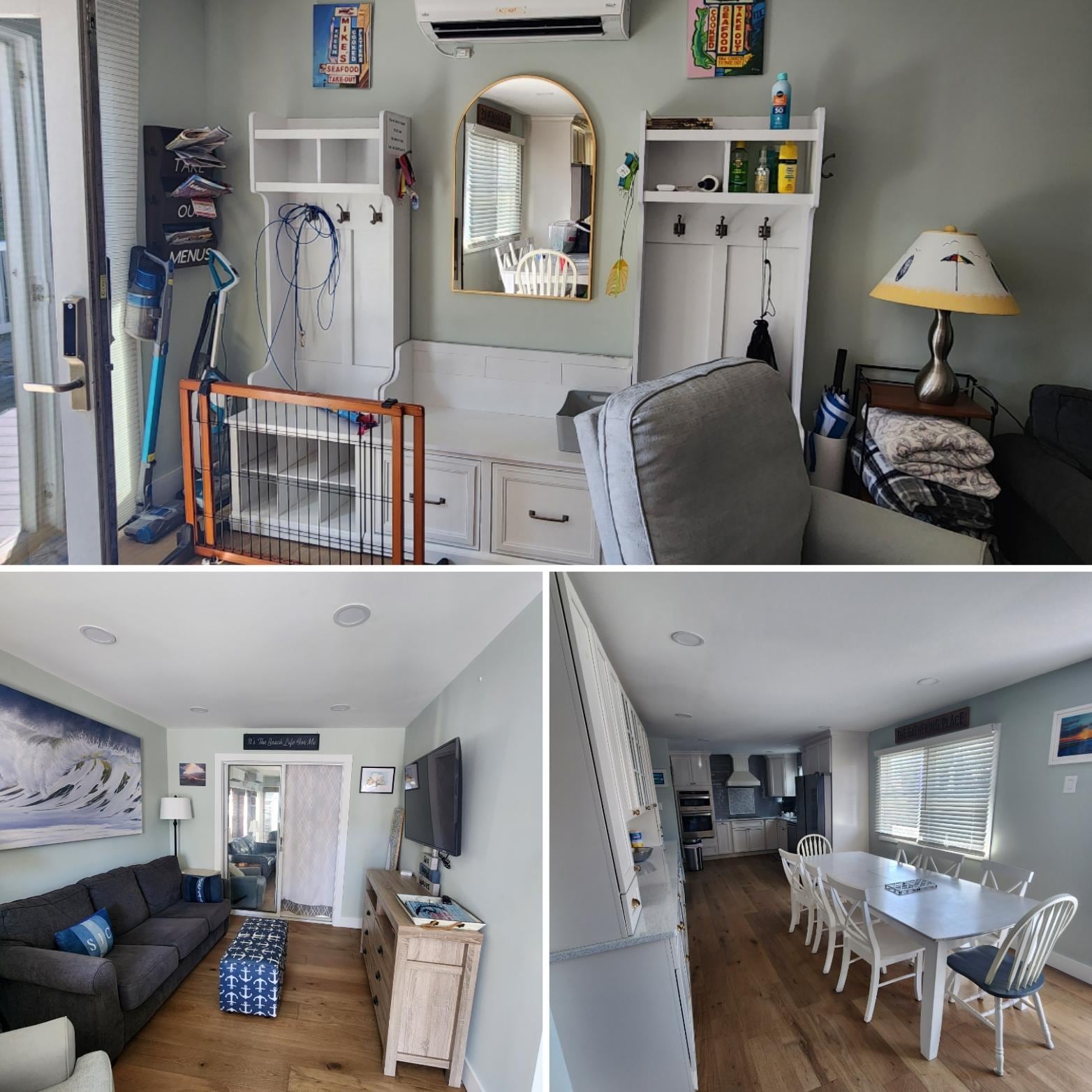 Inviting front entry, dining and sitting room. 