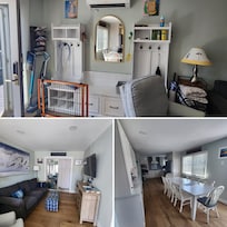 Inviting front entry, dining and sitting room.