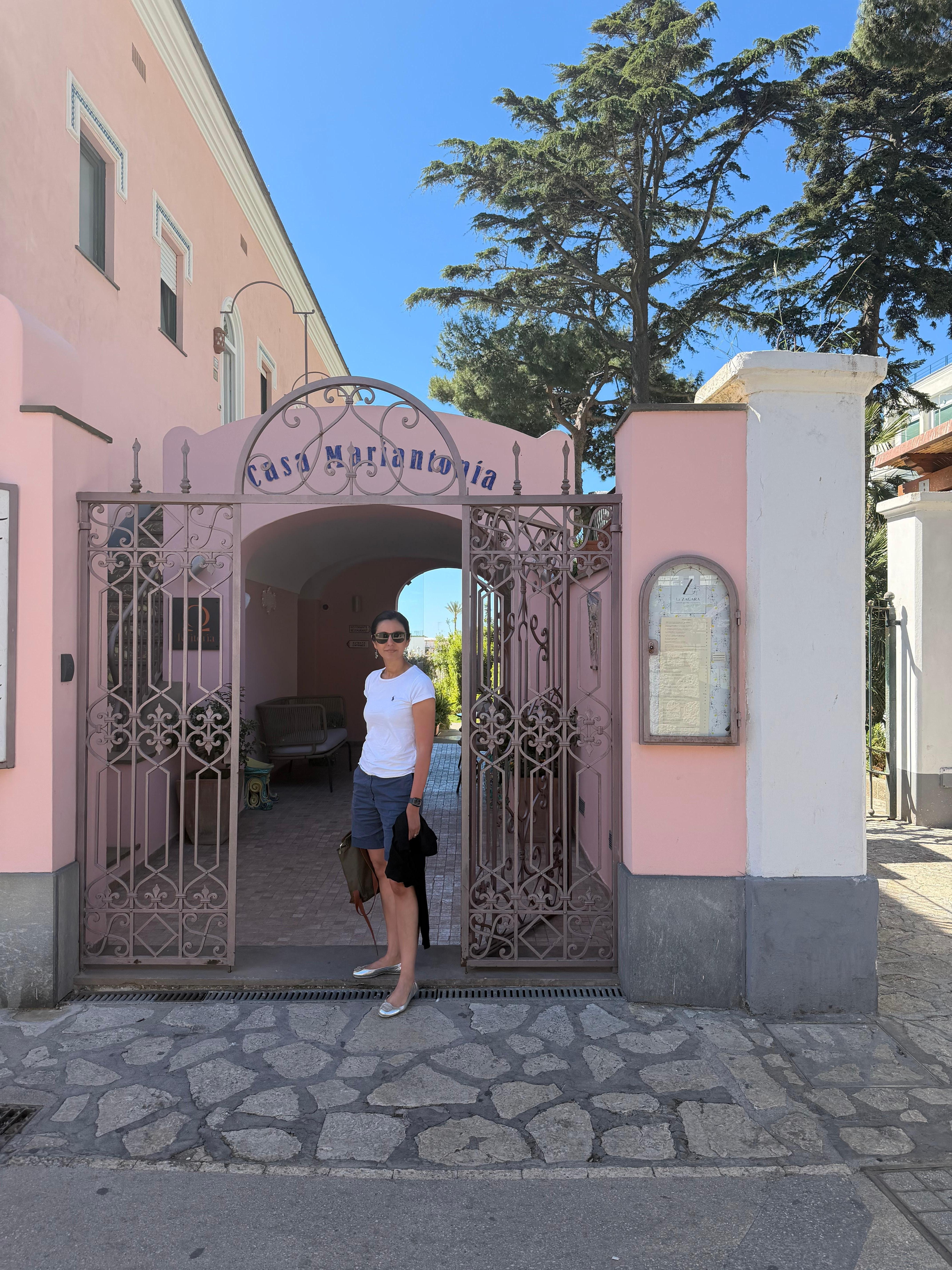 The hotel entrance 