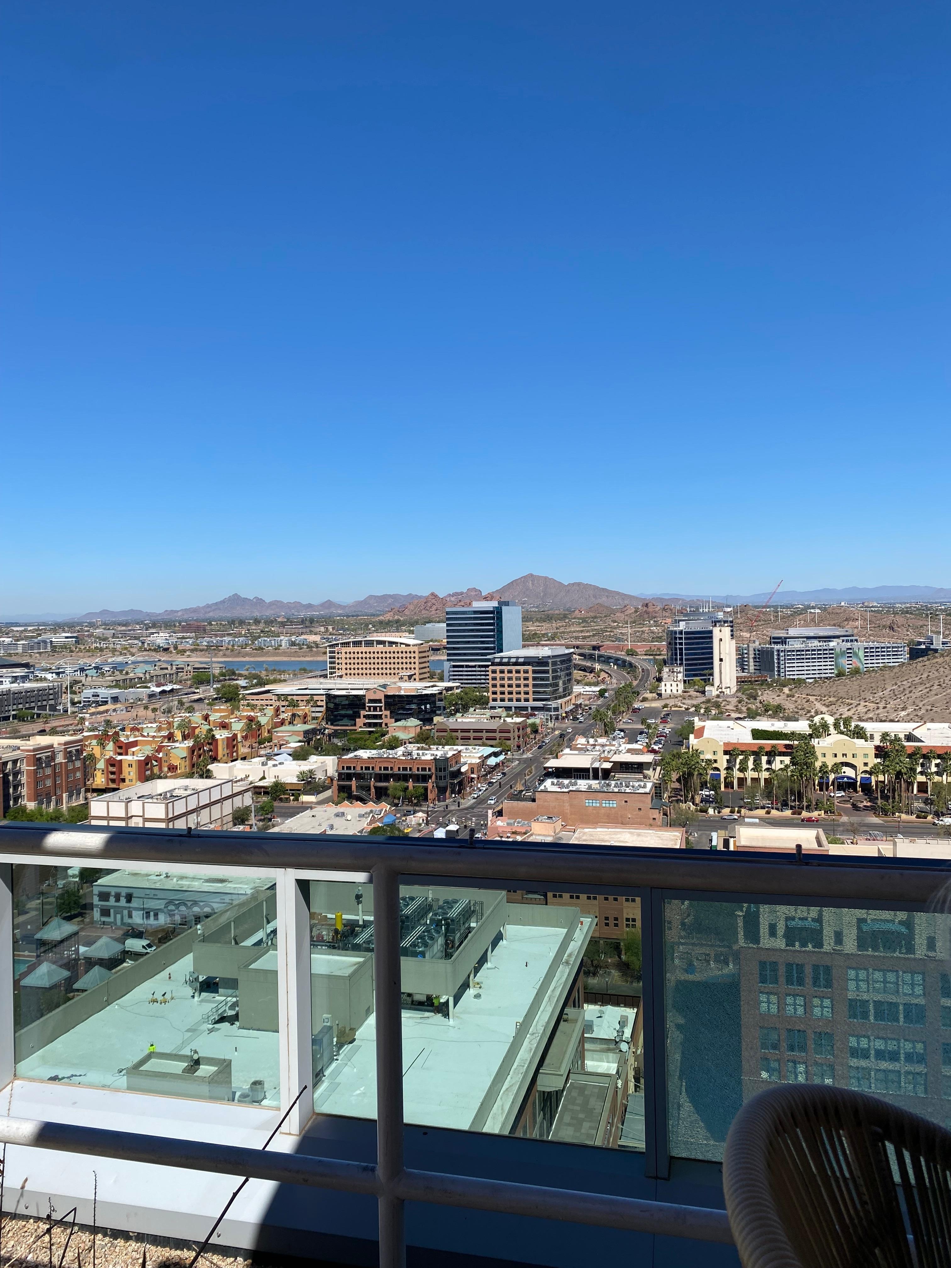 View from rooftop bar