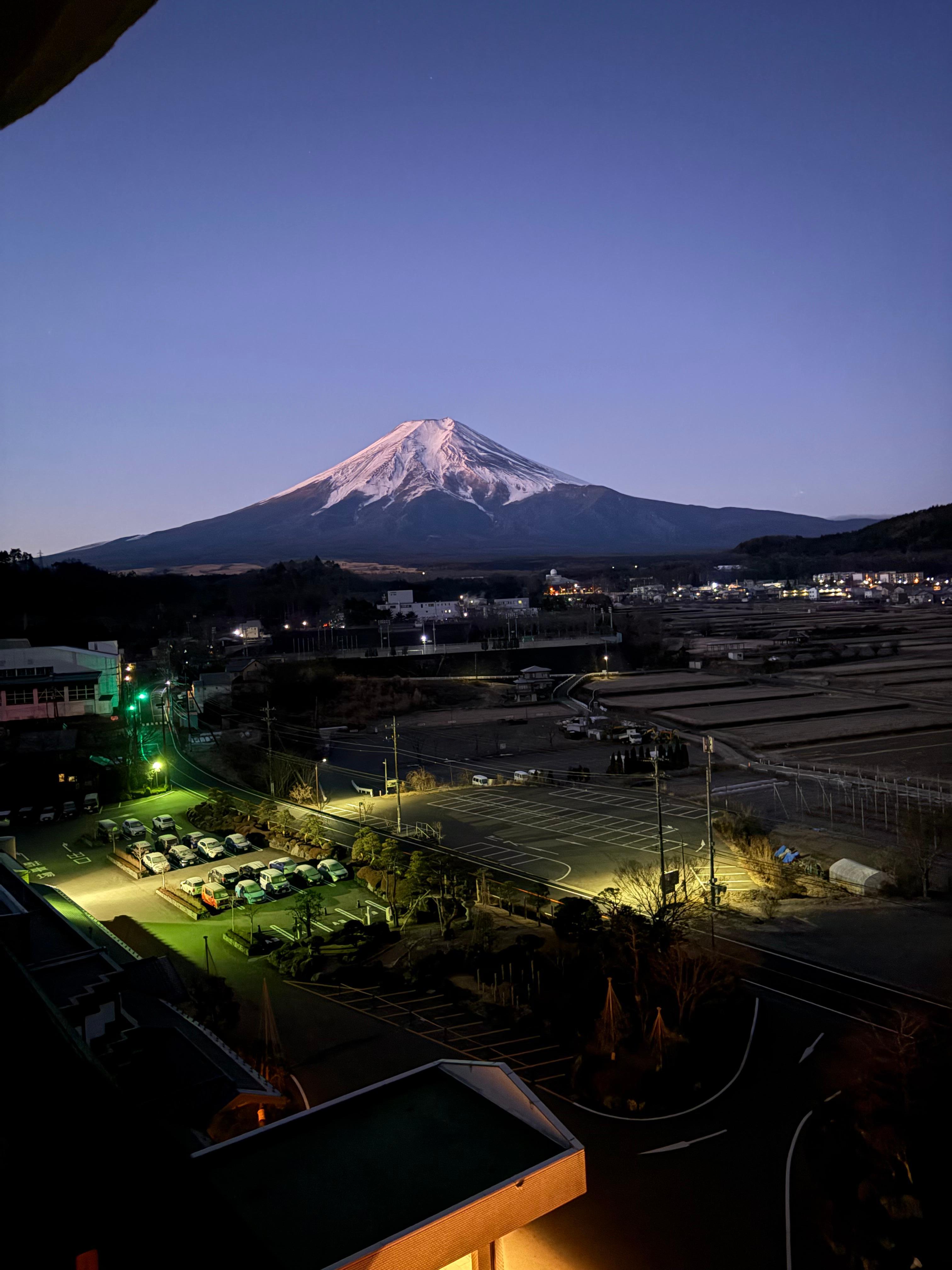 View from our onsen during sunrise 