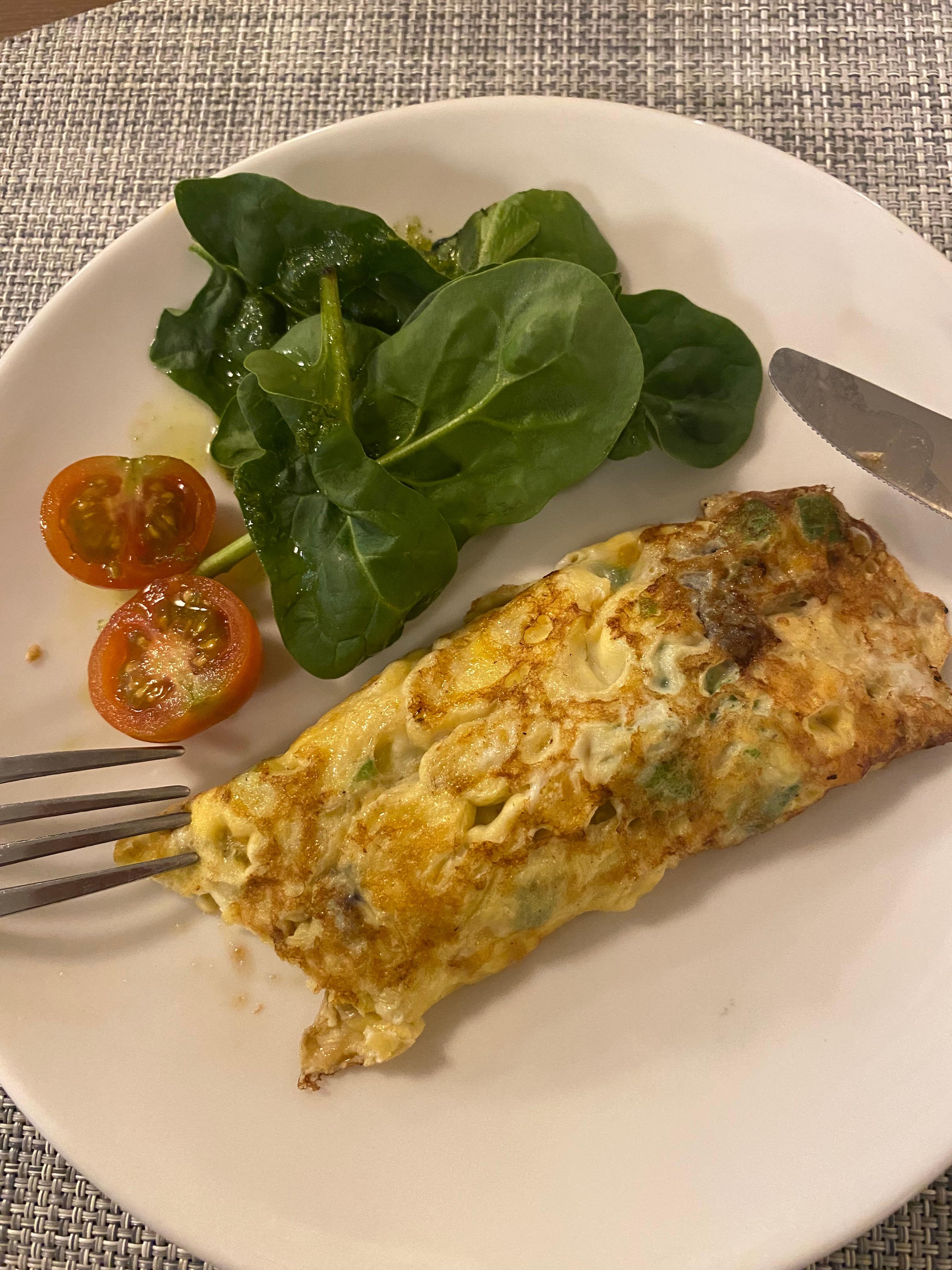 Omelette at breakfast