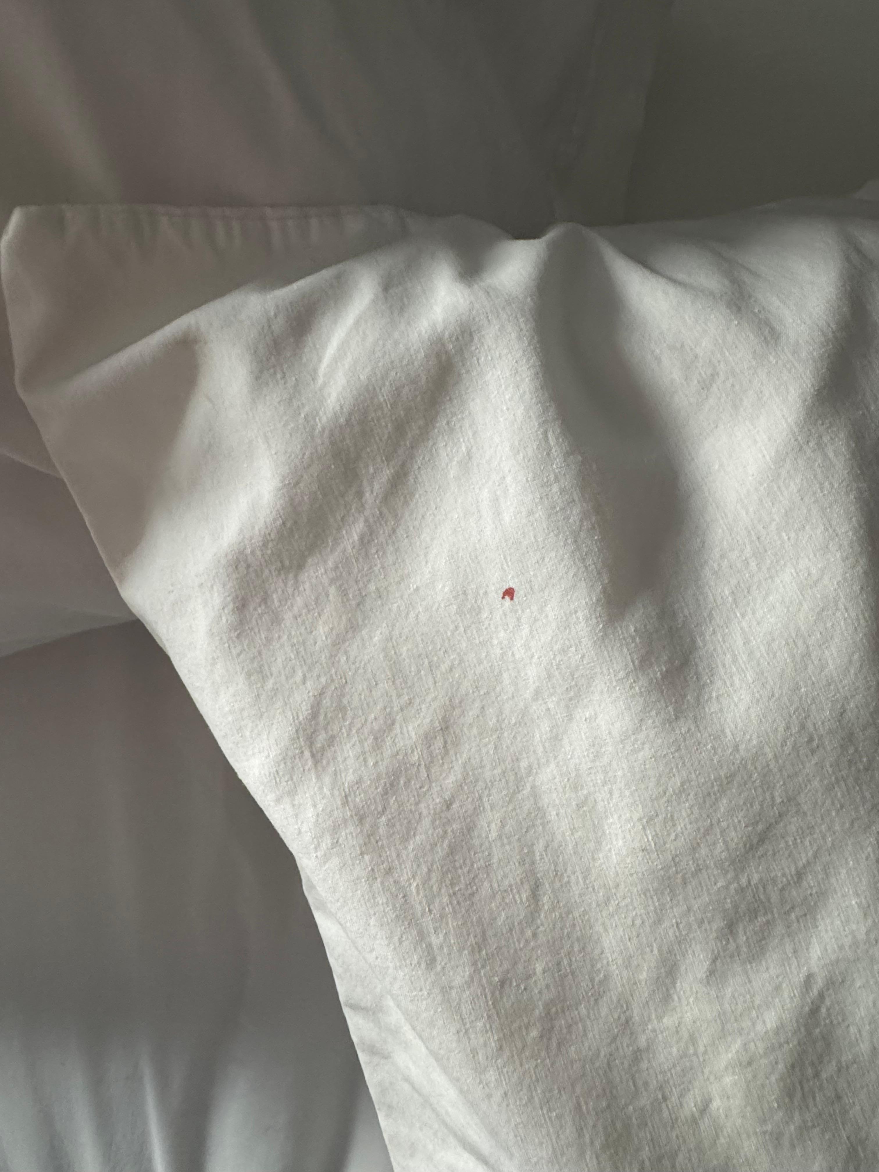 
Another pillowcase with blood. 