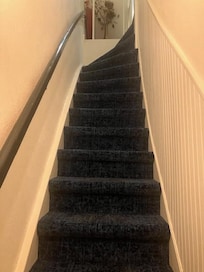 Stairs up to my room, a bit of a challenge to navigate with a suitcase, but not uncommon in the center of old European cities, just be prepared