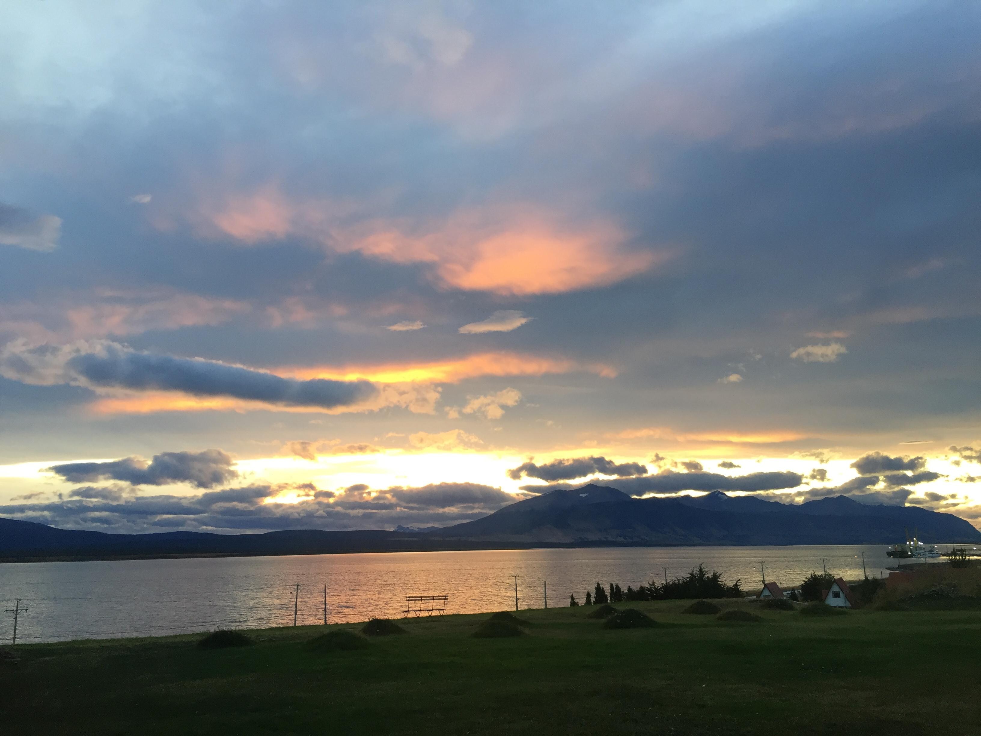 Solnedgang set fra hotellet