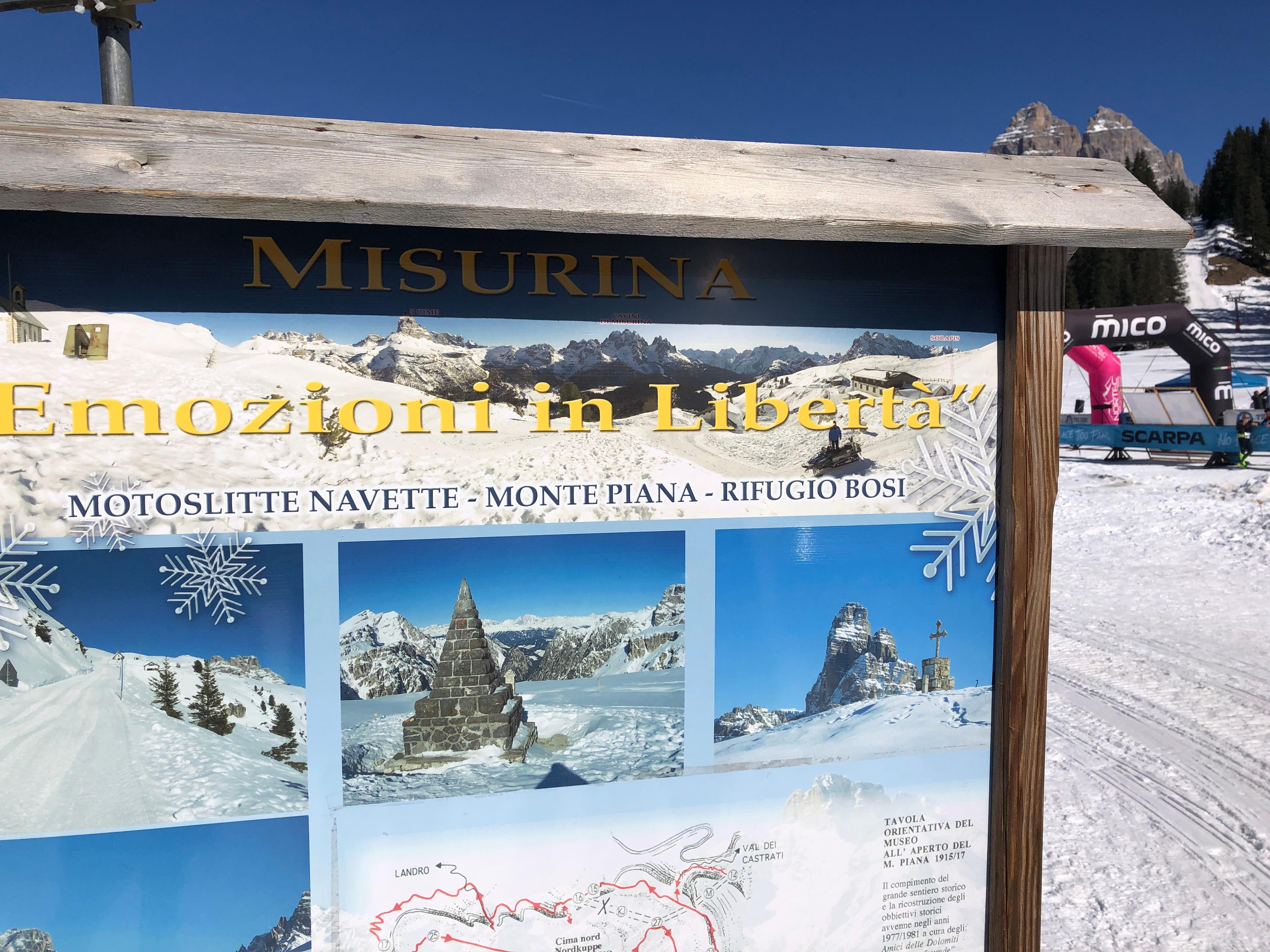 the snowmobile ride up the mountain