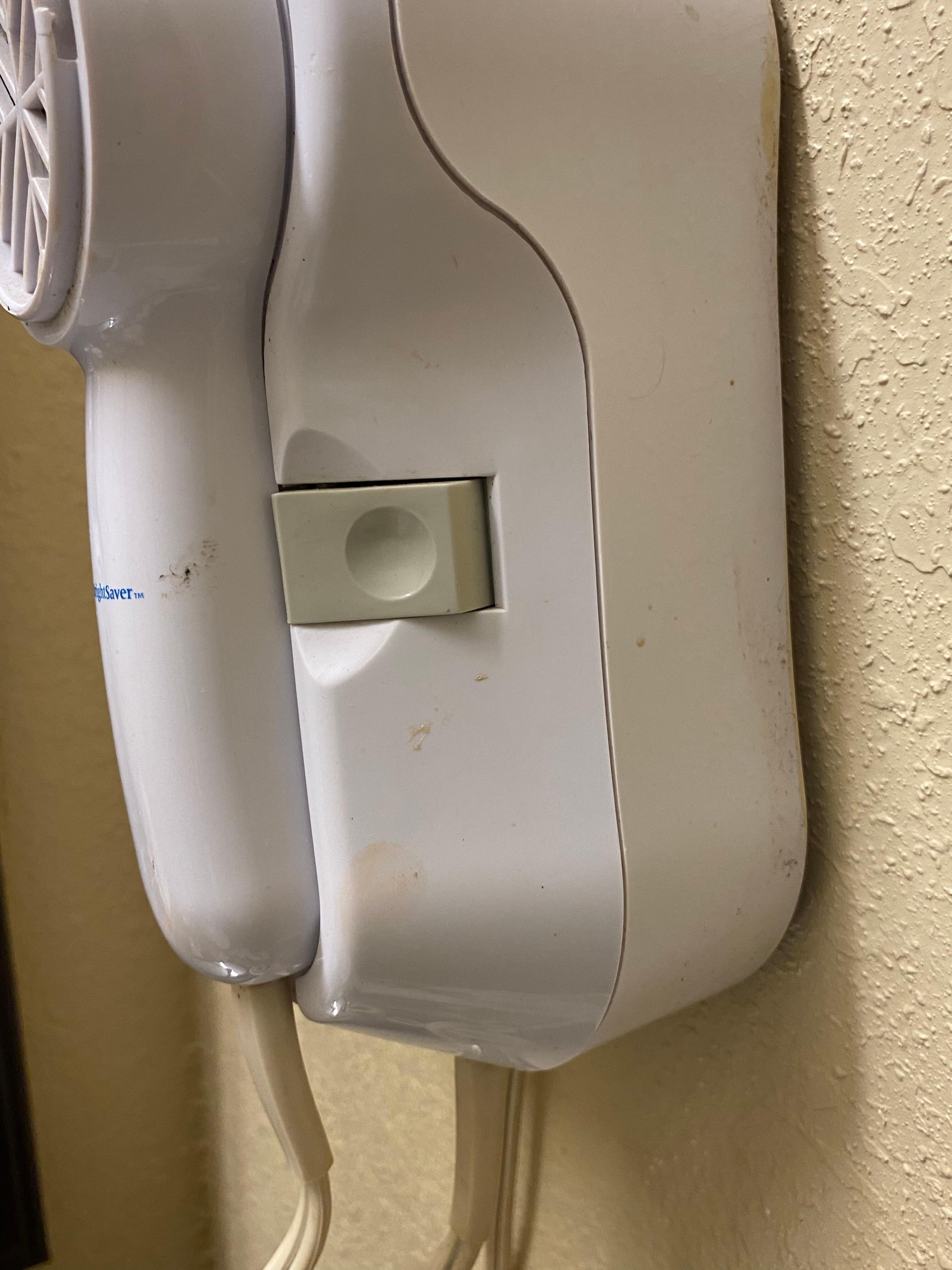 Make up on the blow dryer handle