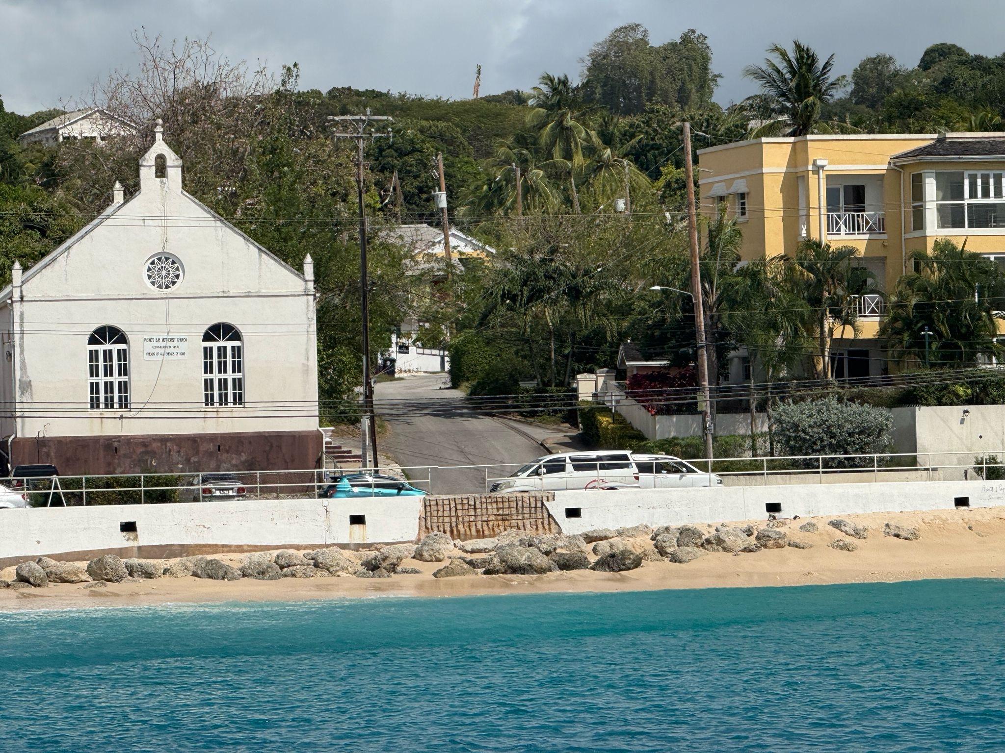 The house with the apartments is located just behind the church (White House). This is the local beach - not huge but a better one is within walking distance (north) but ok for a quick dip