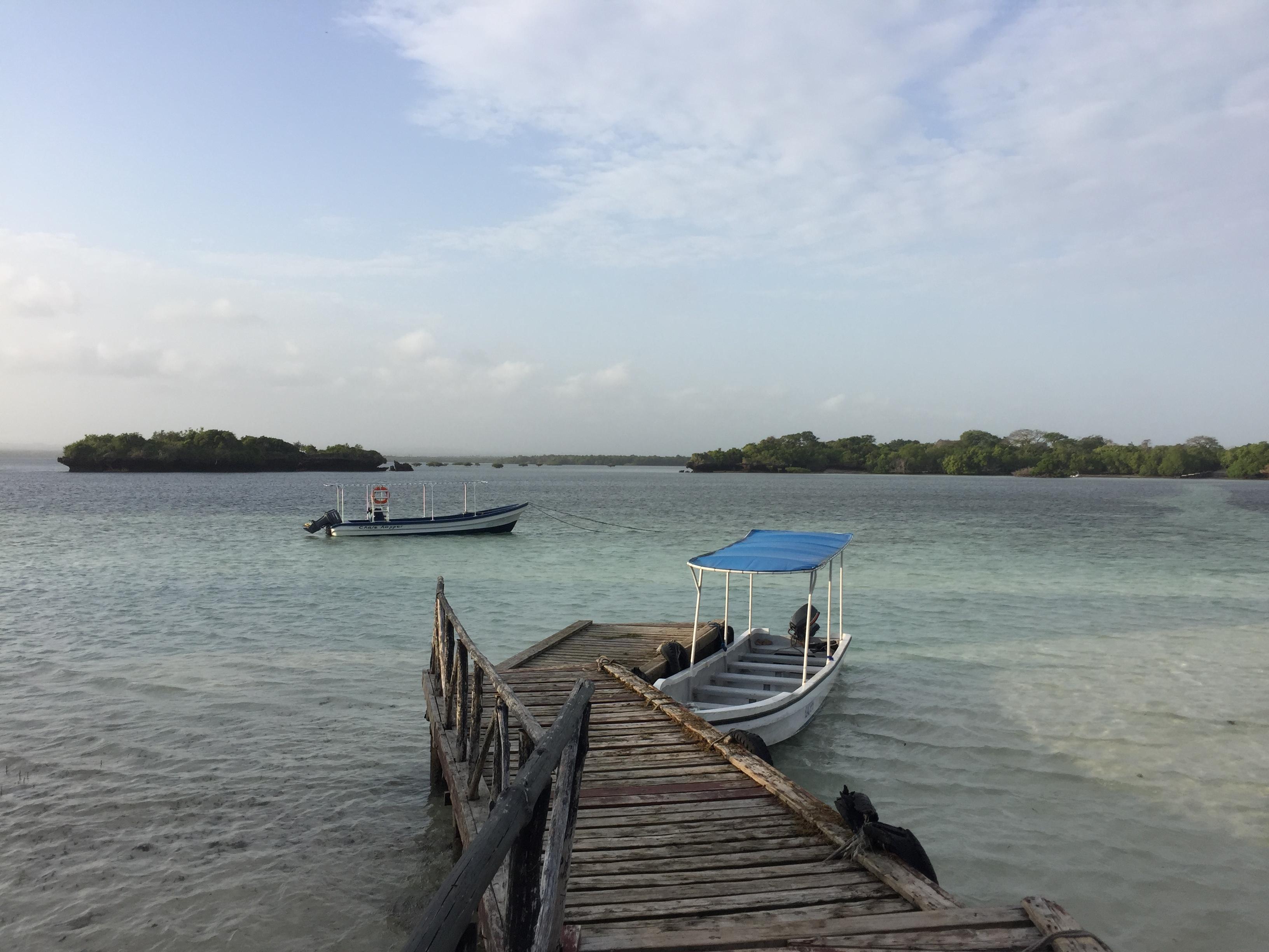 The boat dock at the island 