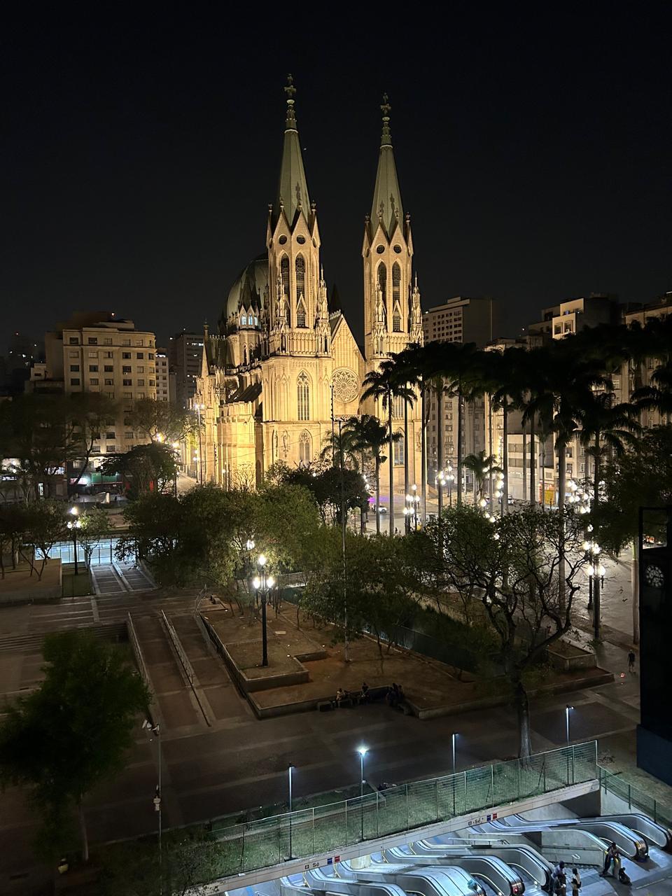 Vista da janela dos quartos da frente.