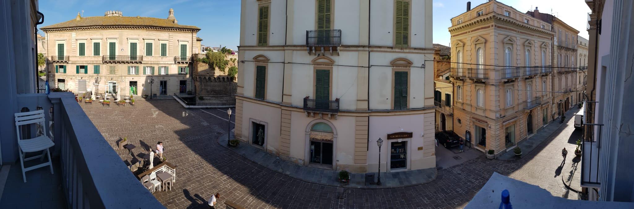 Panoramic view from the balcony, where breakfast was served.