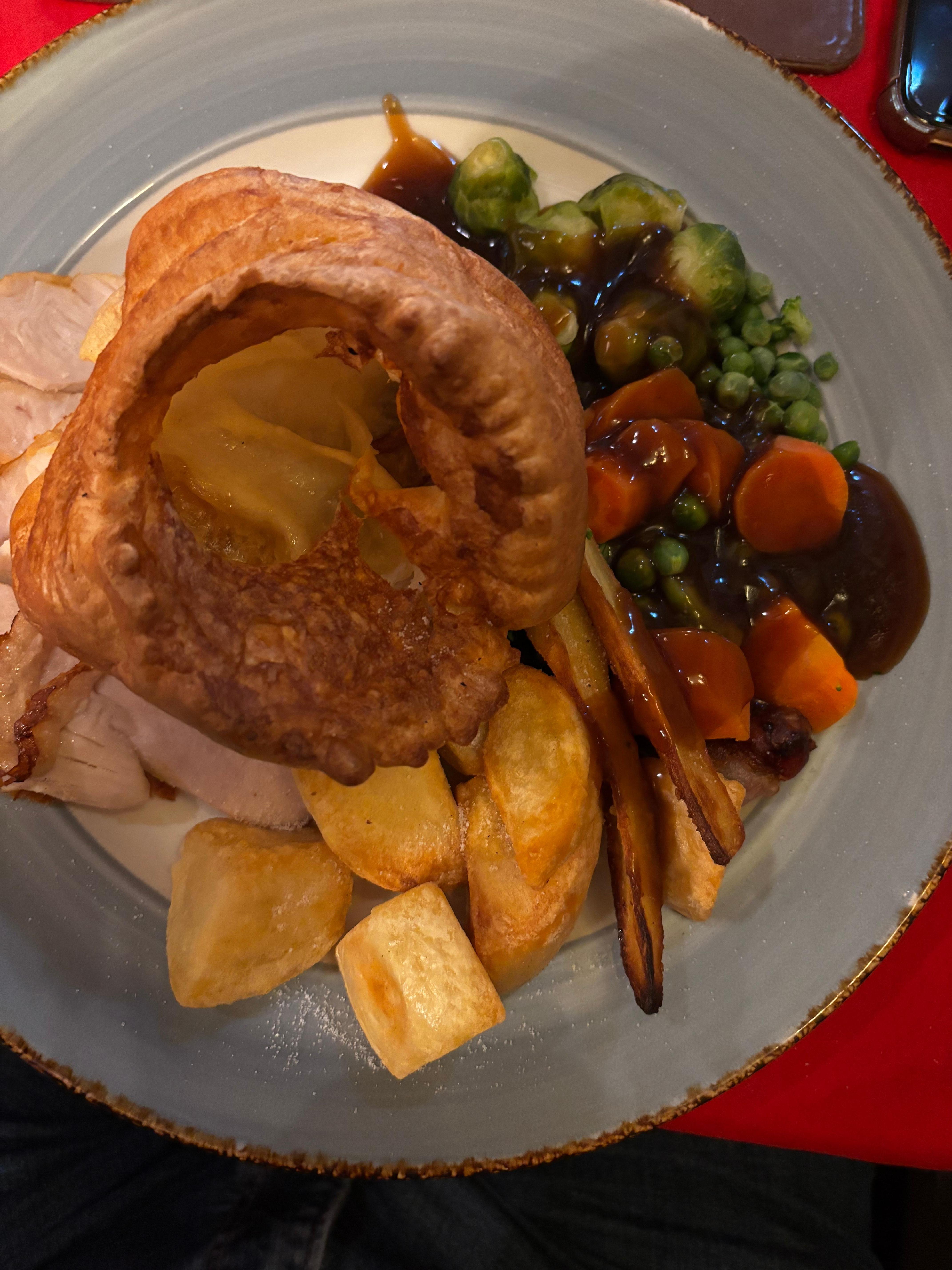 Xmas roast turkey dinner