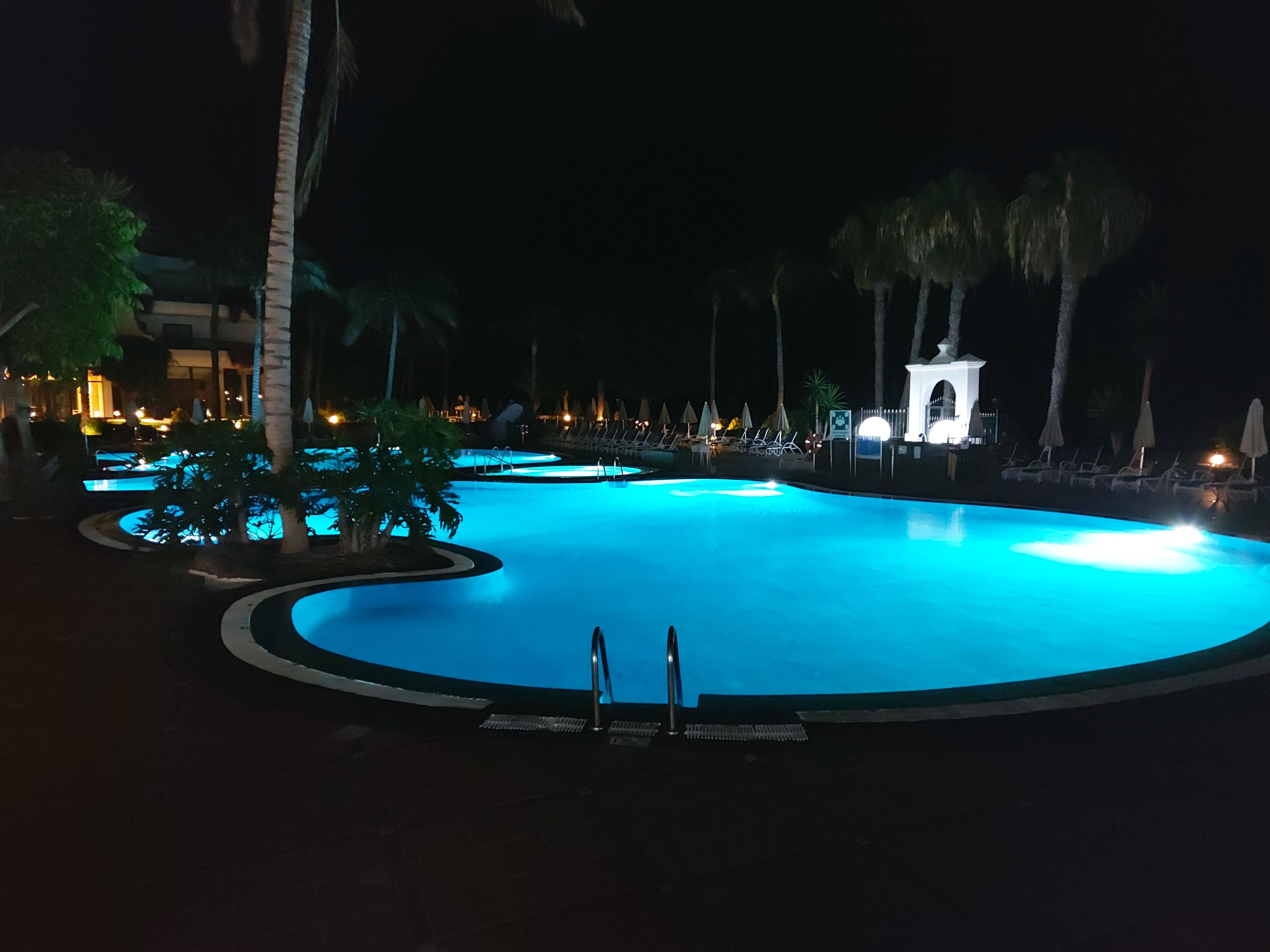 Pools at night