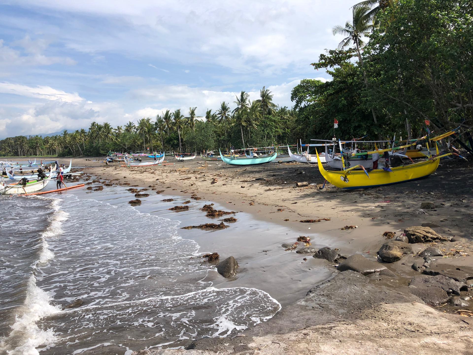 Fishermen at adjacent beach 