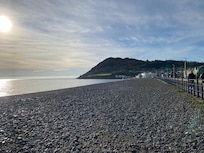 Beach located directly across the road