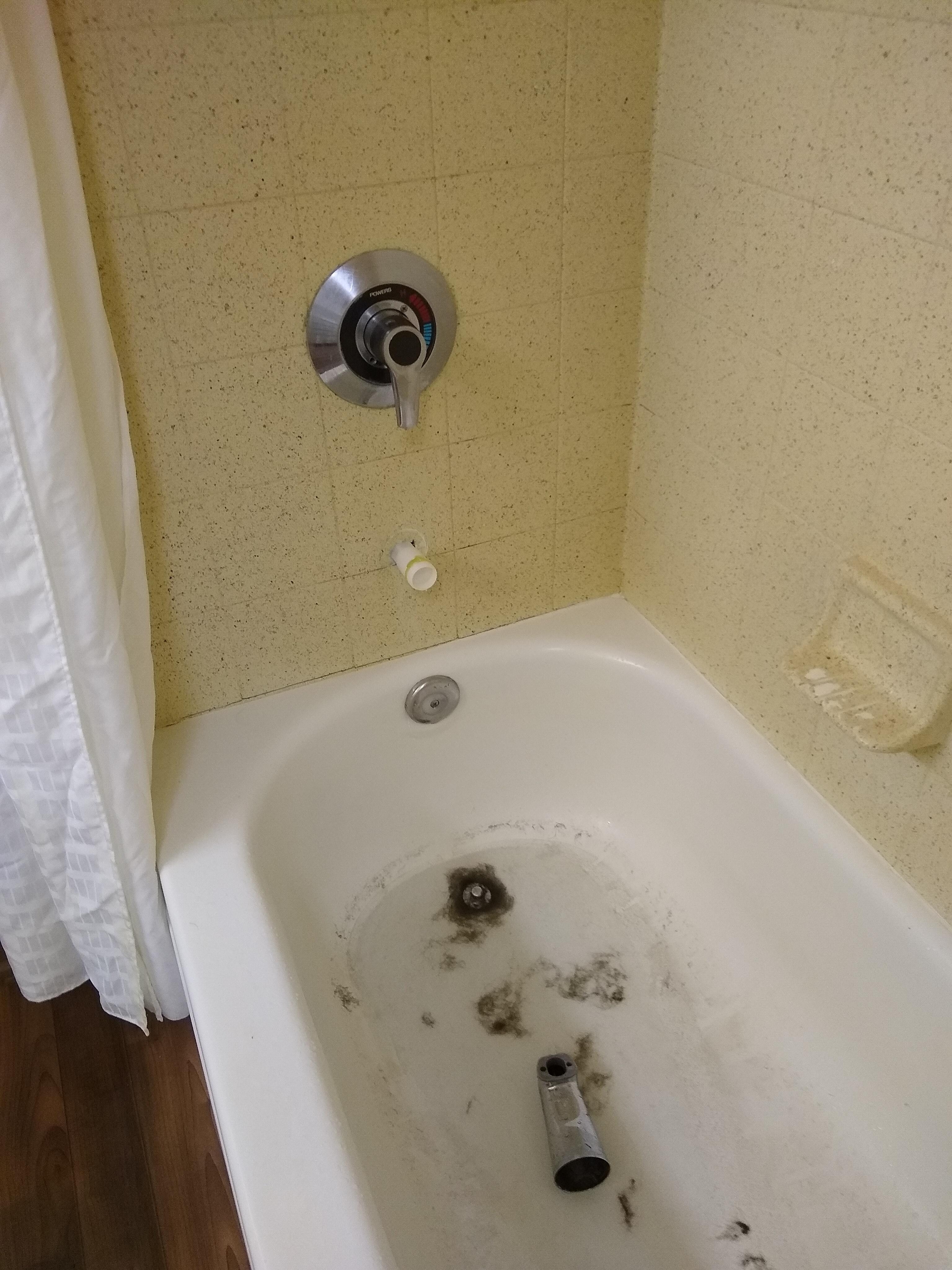 The tub and reason I couldn't shower