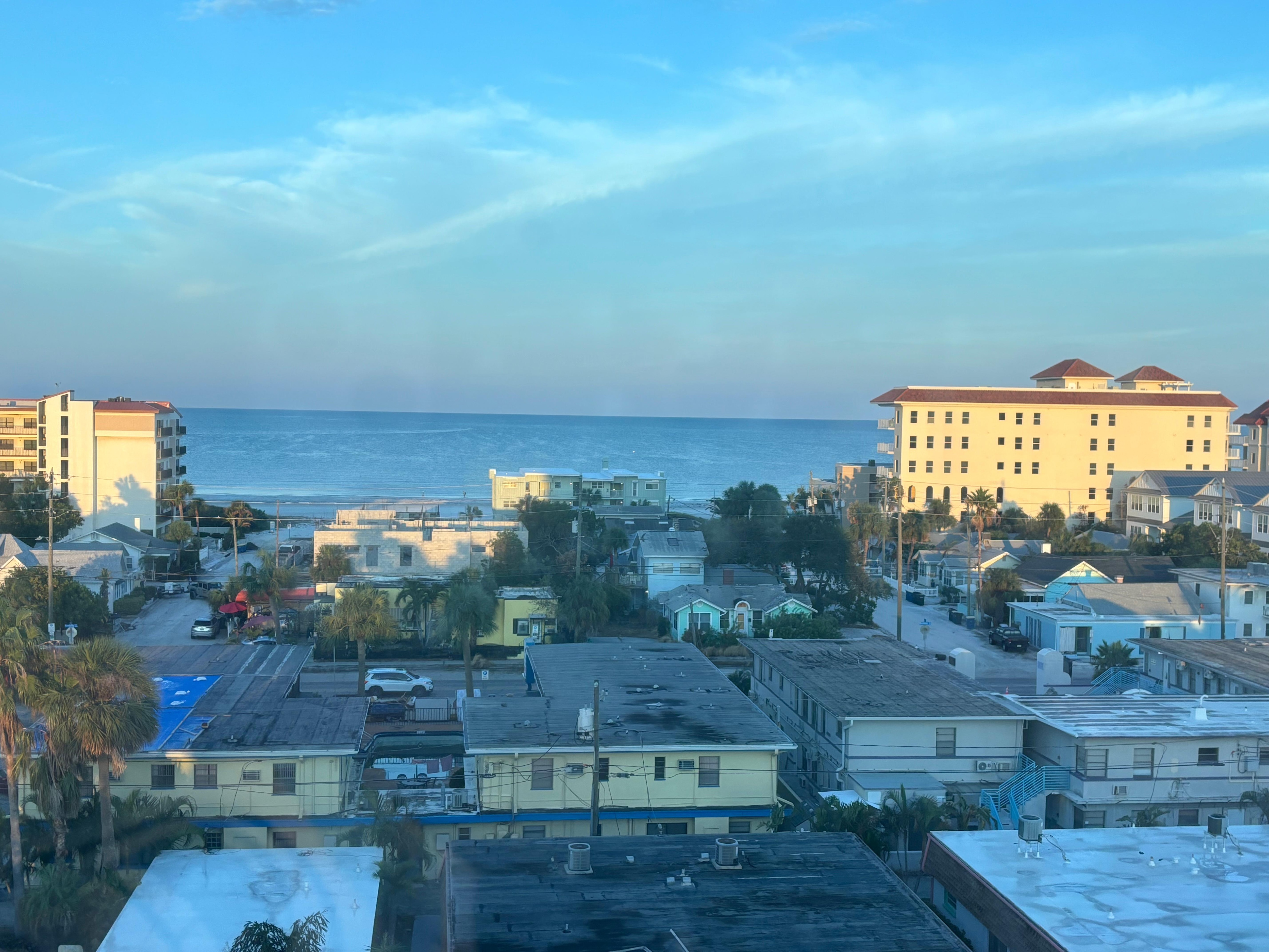 View from the elevator window 