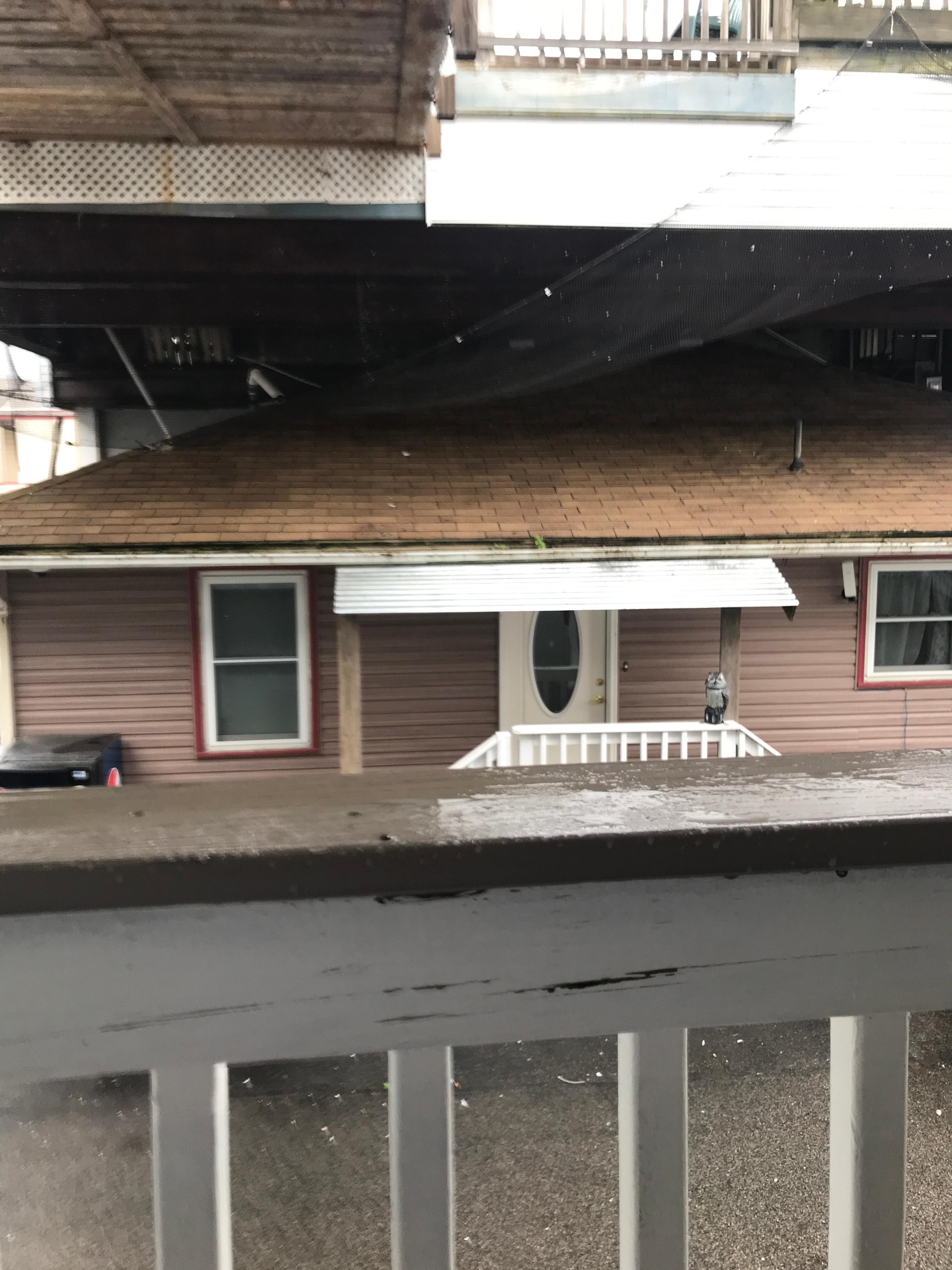 Out front door if my room