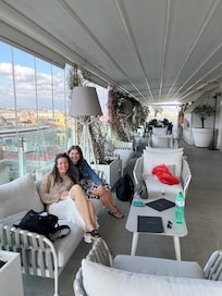 Rooftop bar cocktails