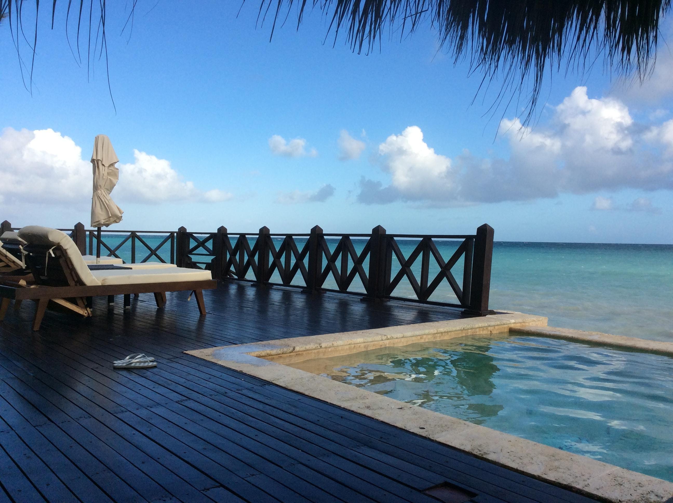Deck and pool at the royalty villa