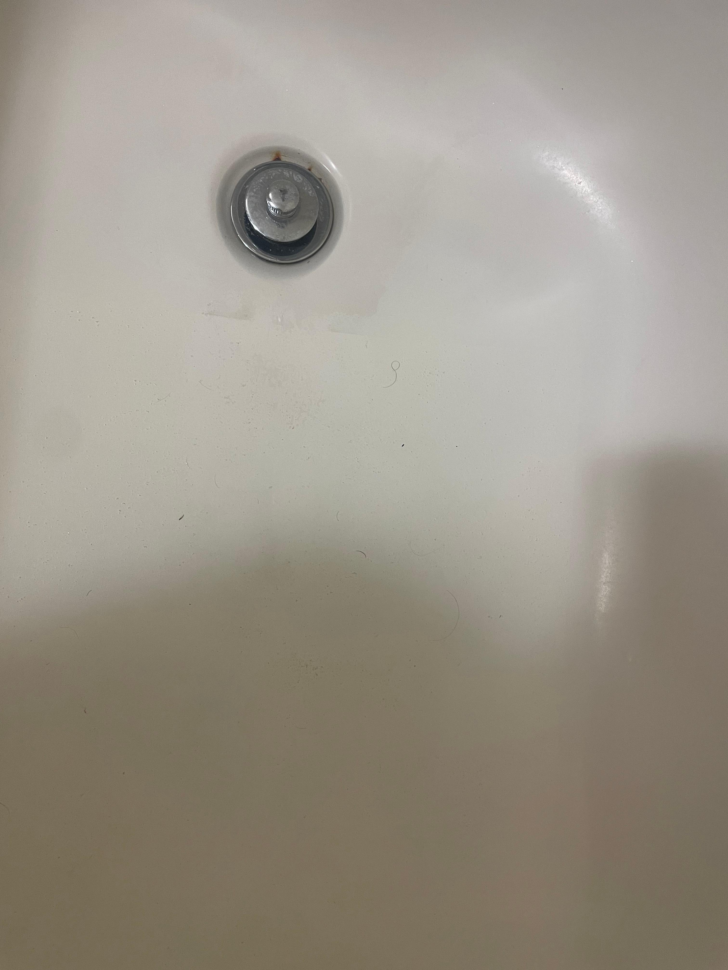 Hair in tub