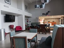 Spacious and clean dining area.