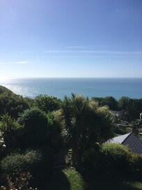 Looking out to the sea.