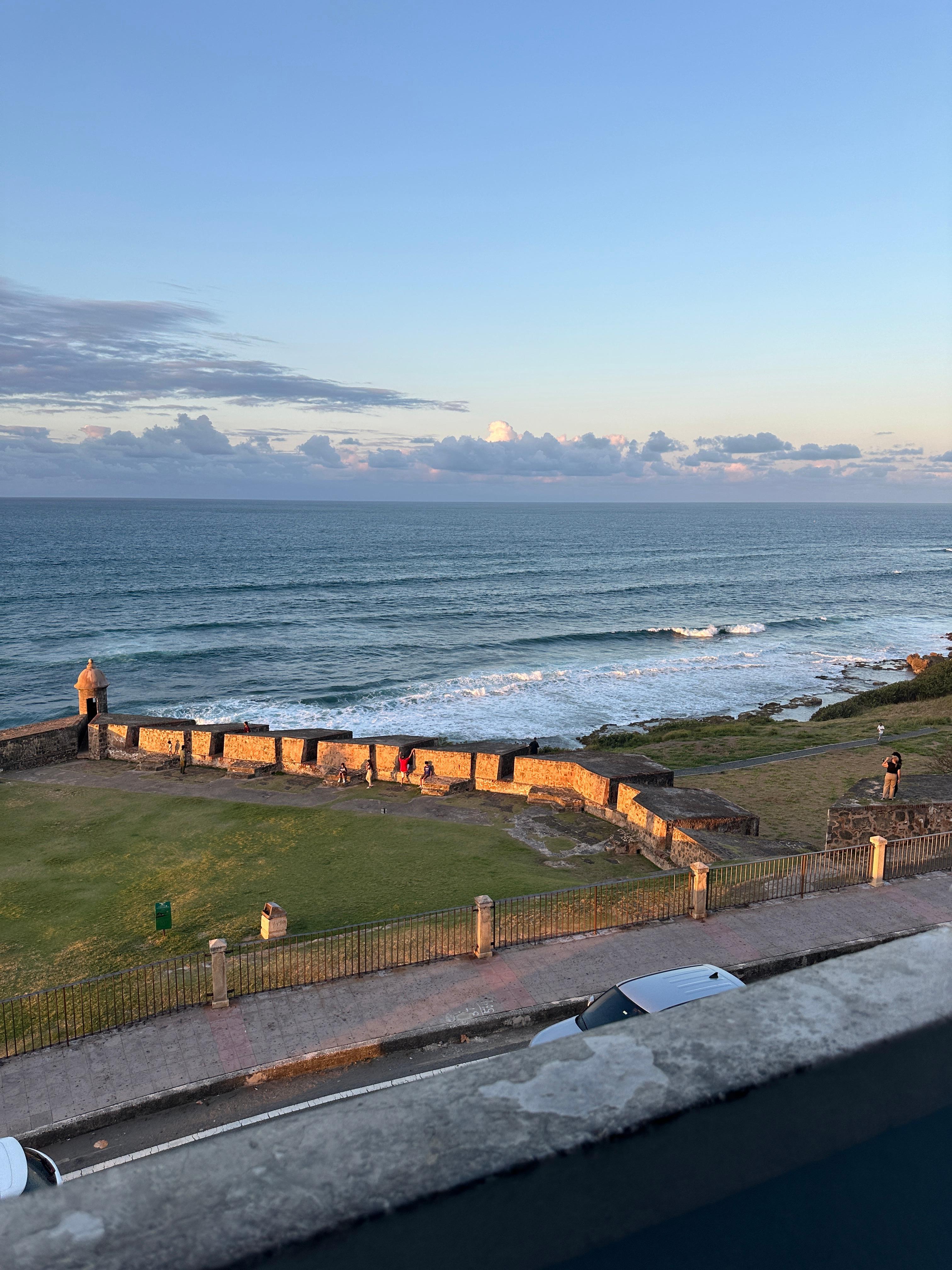 View from the balcony in the afternoon. 