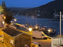 View from restaurant in town