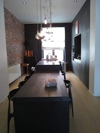 Eating area and kitchen