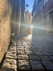 Street at sunset