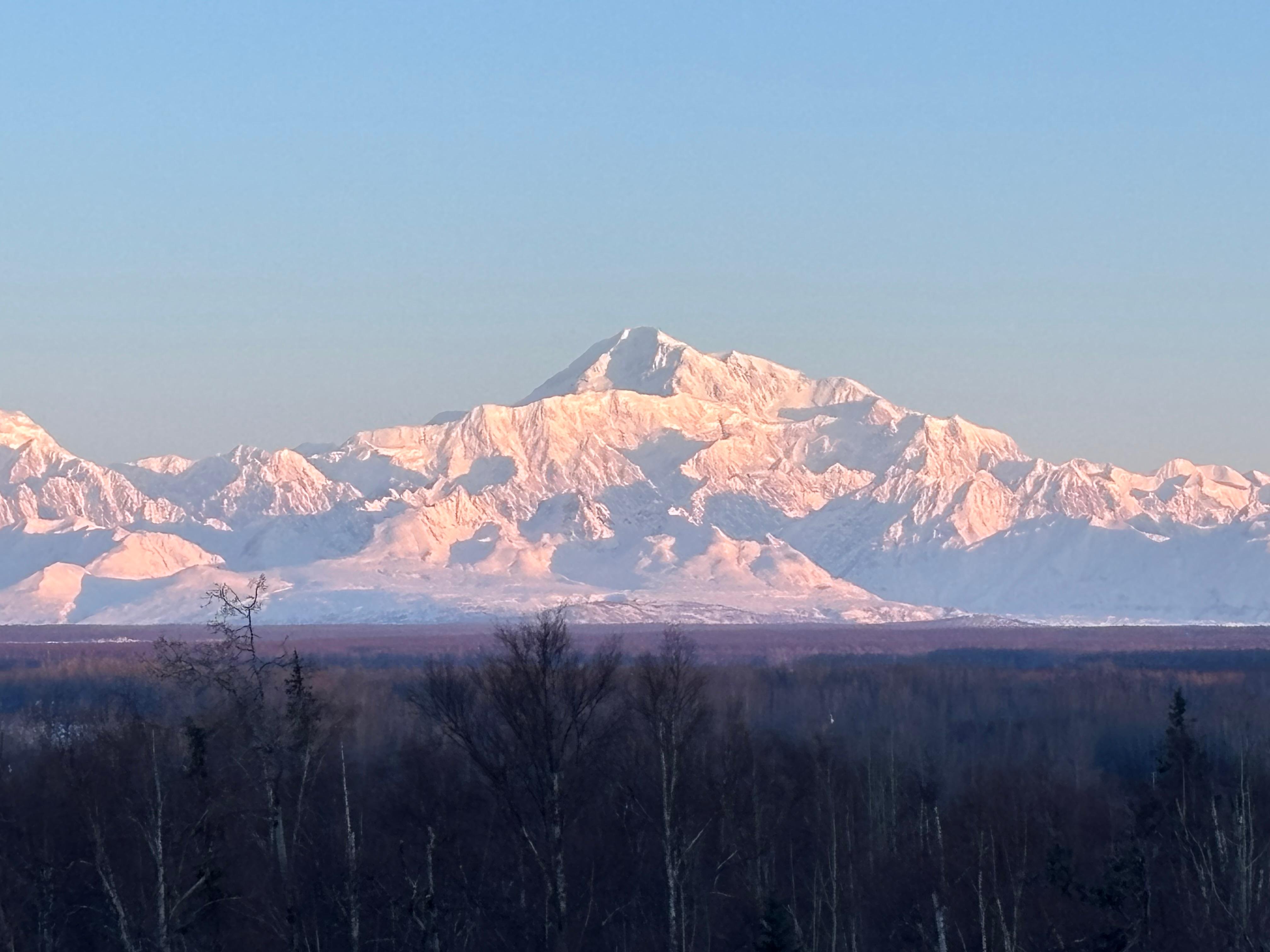 View of Mt McKinley from the hotel