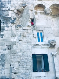 A red shirt marks one of the unit’s windows.