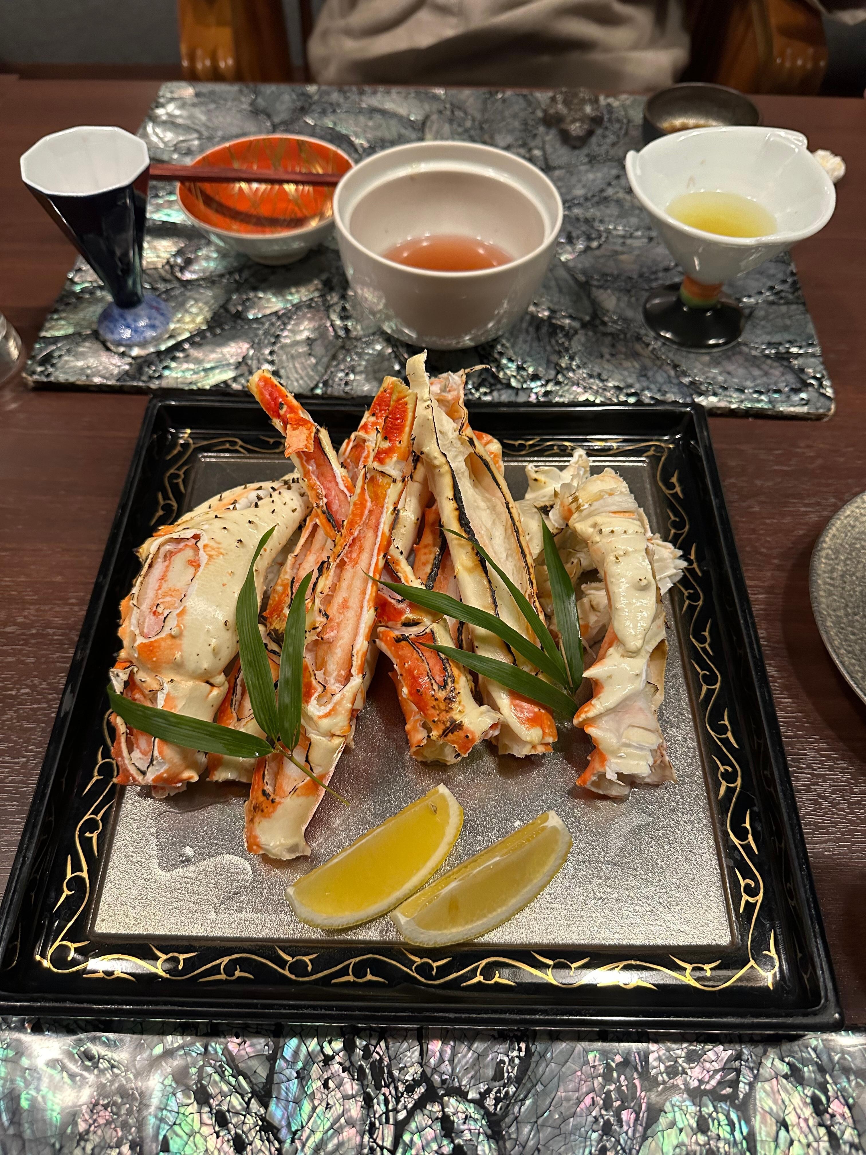 自選的King Crab主菜晚餐