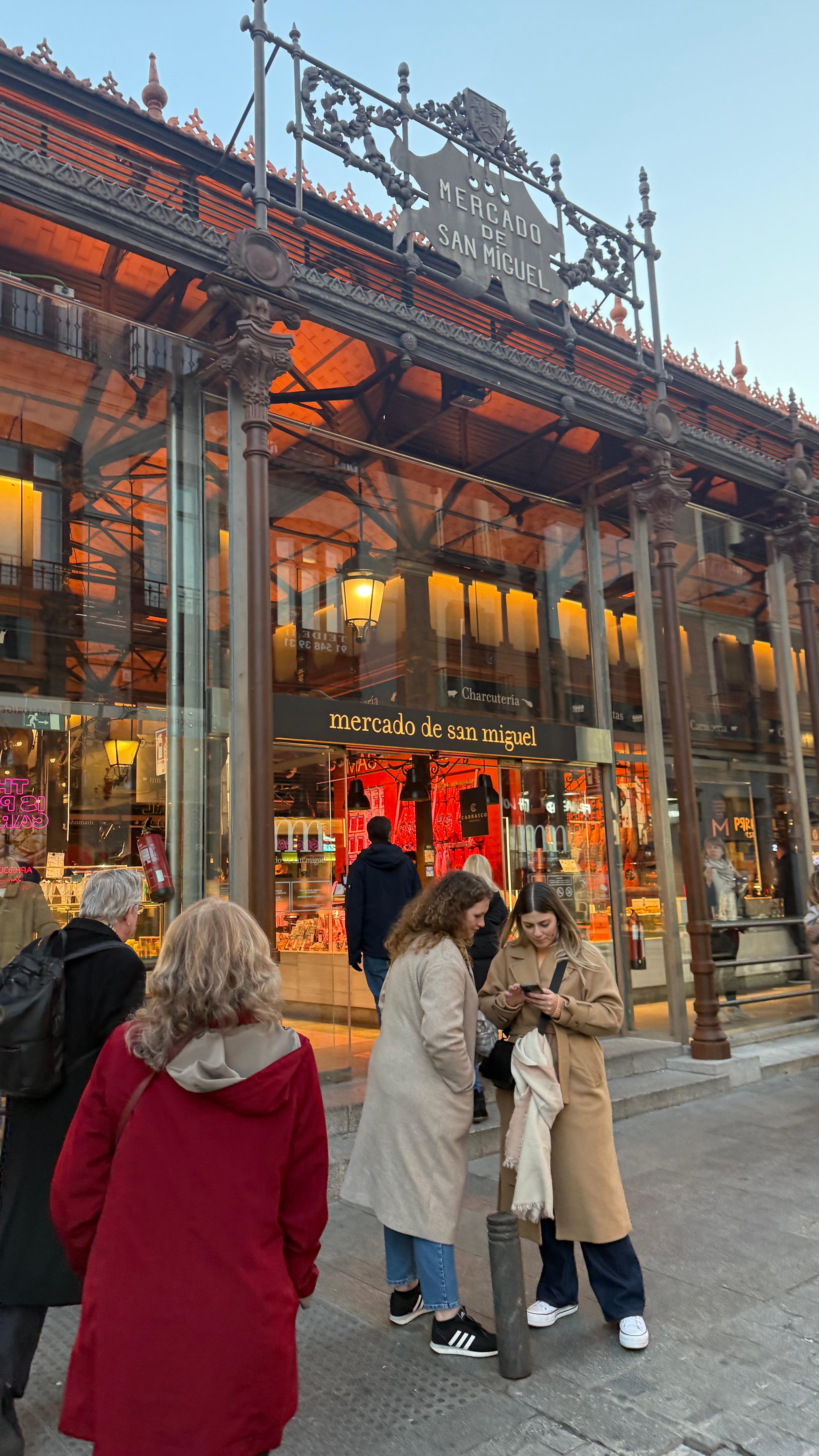 Mercado de San Miguel right on the other side of the plaza