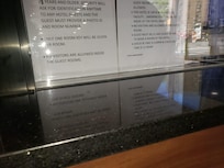 At front desk