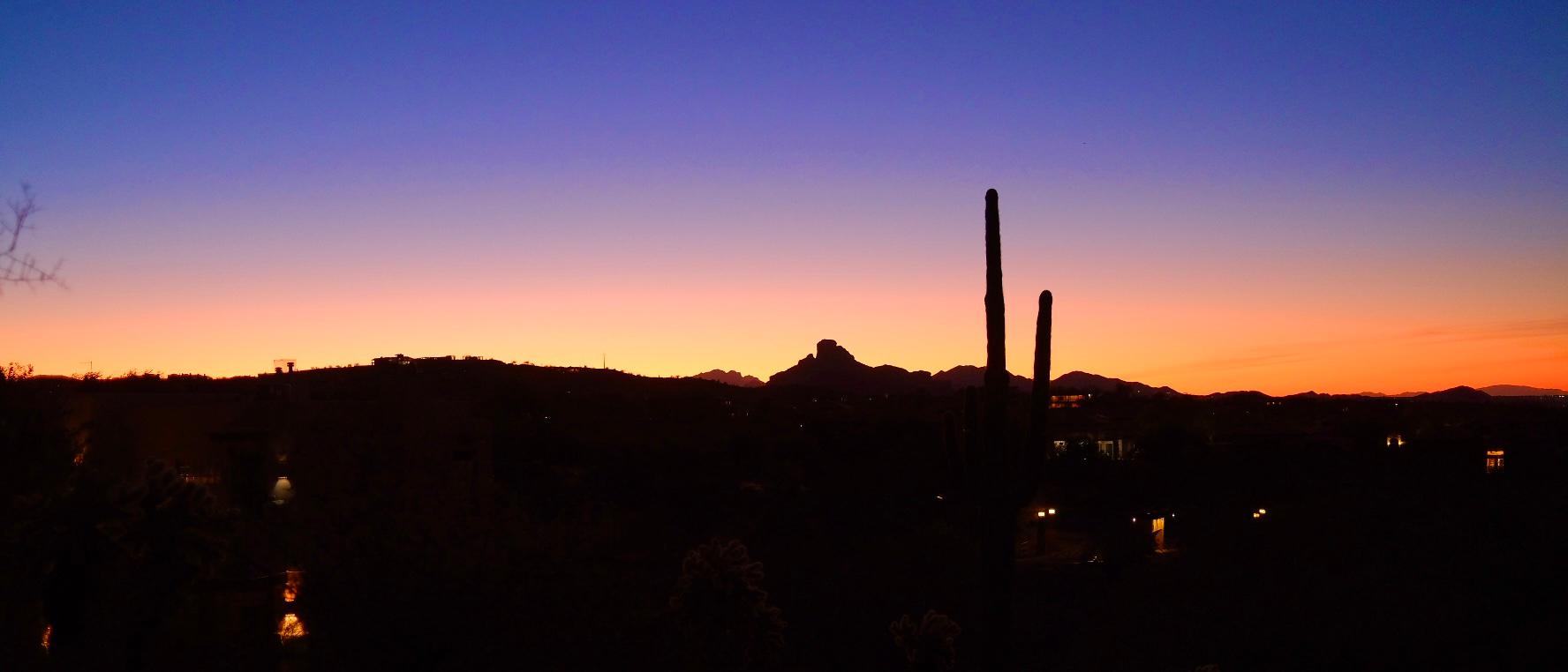 First Morning Sunrise (view from our balcony)