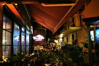 Outside setting at night