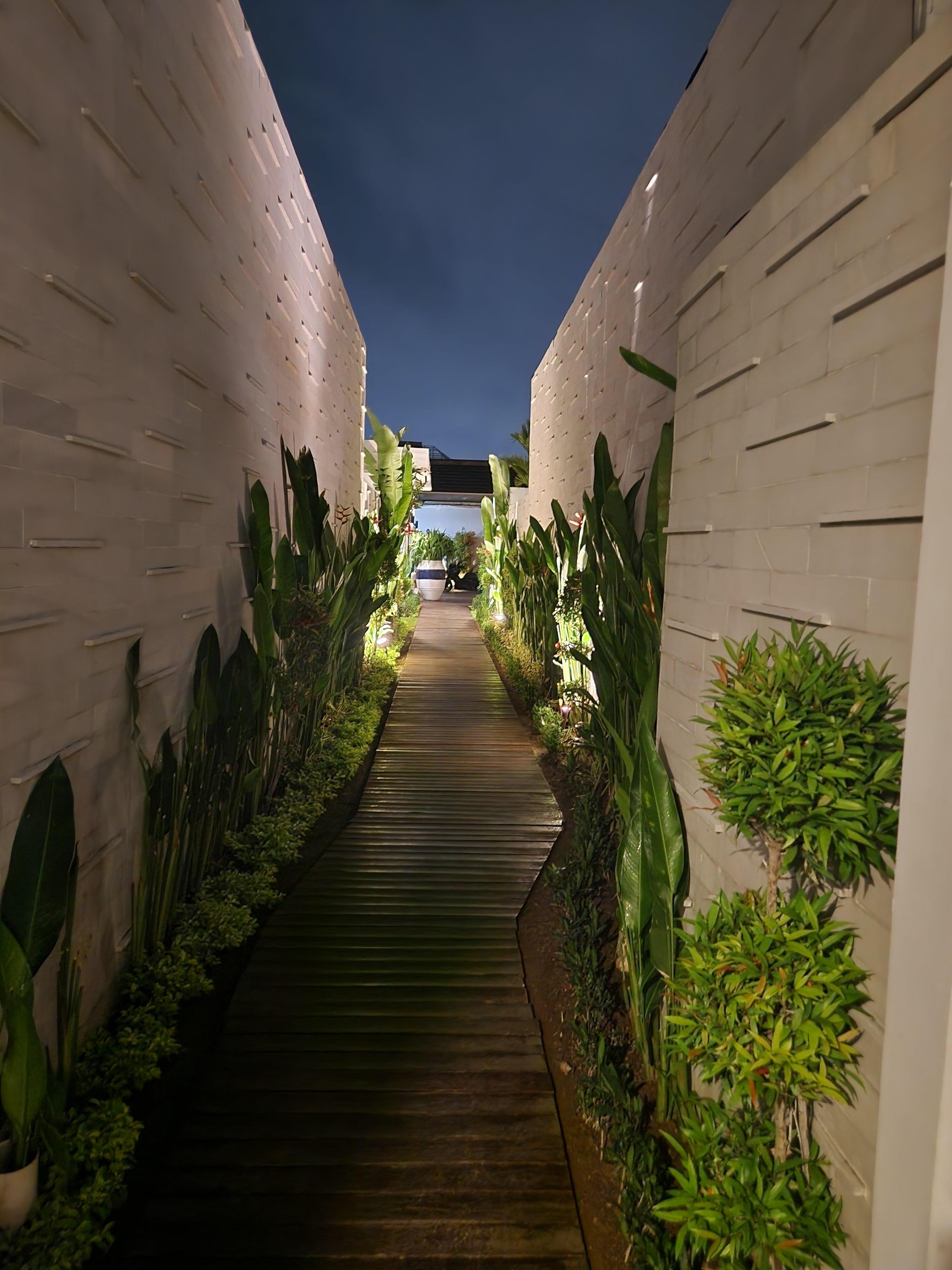 Walkway to villas