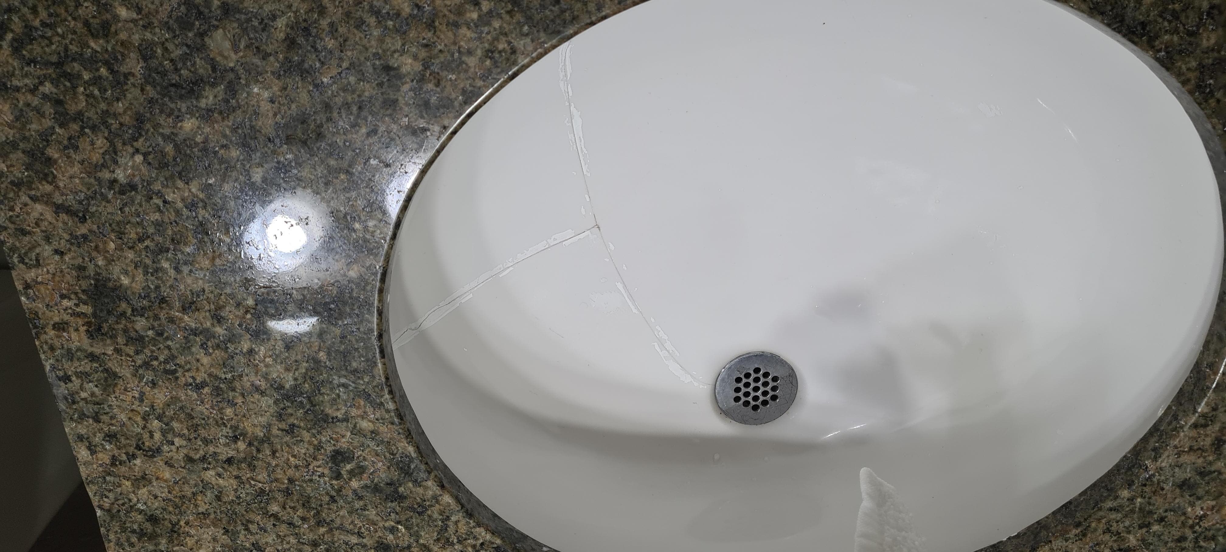 Cracked Washbasin