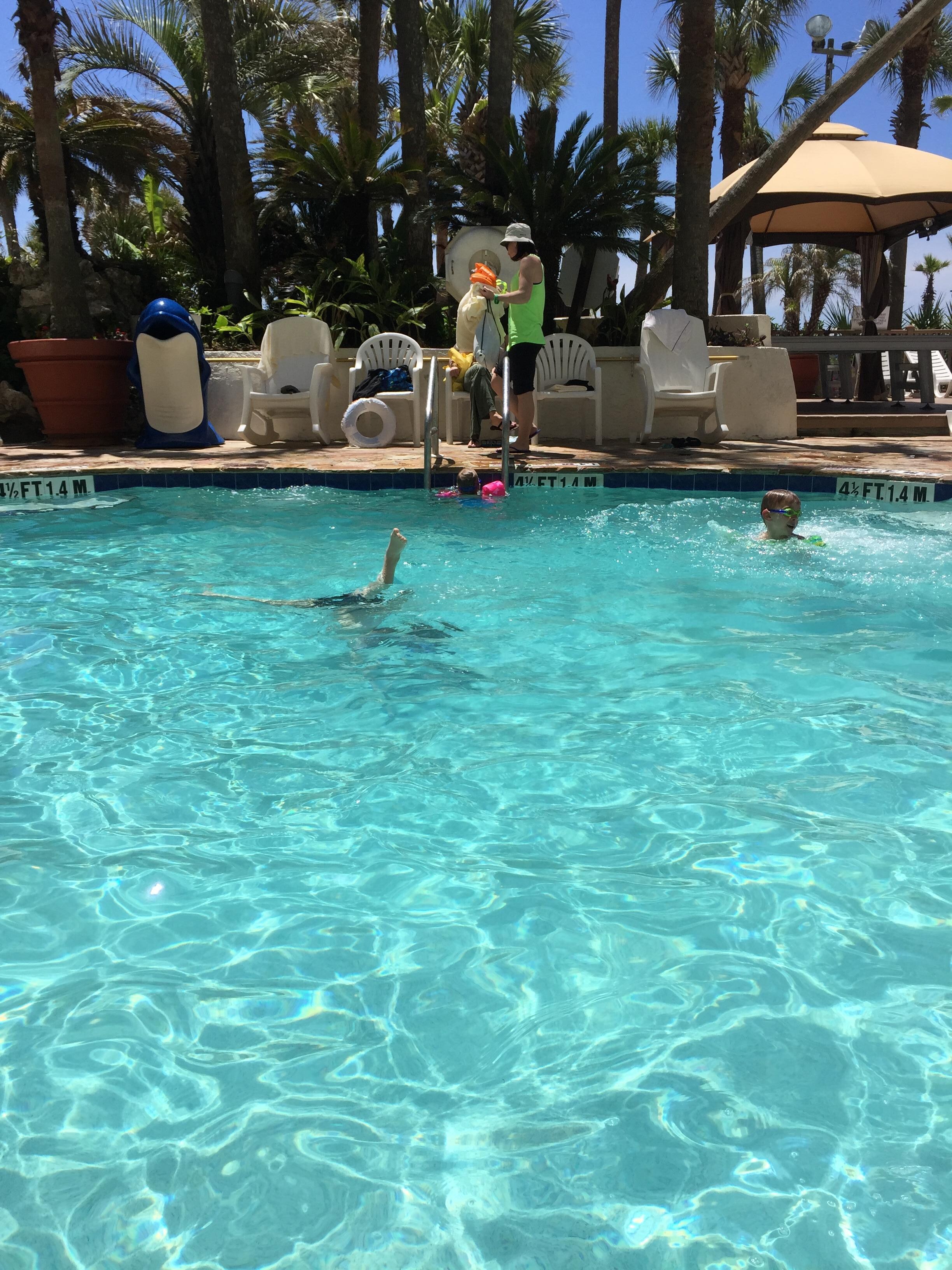 In the pool