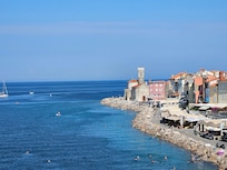 View of Piran from the hotel balcony